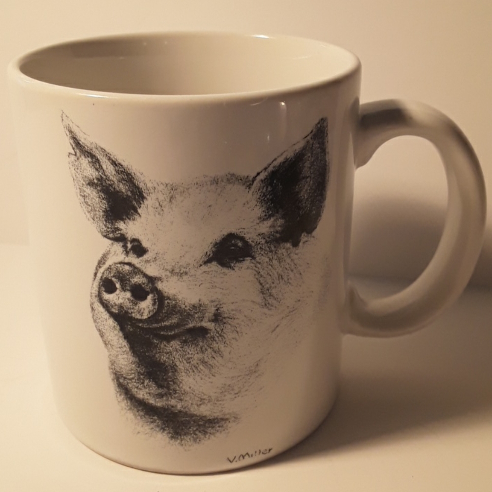 Otagiri Japan Pig Cup Mug V. Miller Farmhouse